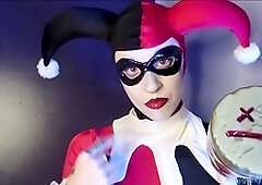 Harley Quinn dominates Nightwing in a wild pegging session