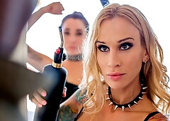 Lovely babes Karlee Gray and Sarah Jessie fuck with a big black dick