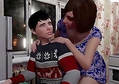3d ladyboy step mom makes a gift to her son for birthday animated cd-trans