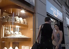 Hunt4k. pretty dark haired pounded by stranger to earn cash...