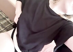 Pretty brunette hair demanstrates her nice-looking body