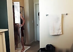 Boy is disgusted while receiving facial