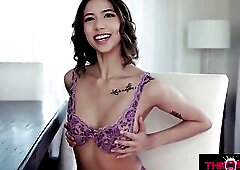THROATED - Oriental Honey Kimora Quin Talented Mouth Gets Face Drilled Hard