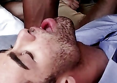 Two boyfriends invite hung black dudes into their bedroom