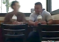 Anonymous guys copulating on the floor