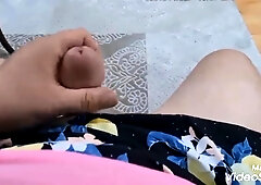 Teenage fledgling femboy stroking ,finishes off compilation