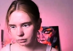 Amateur redhead masturbates then gives a blowjob