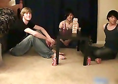 Three super cute twinks having a games night 1
