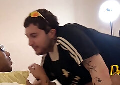 2 inked fellows with magnifying glasses boning each other in the most nasty way (CONCLUDE ON CRIMSON)