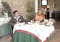 Classy shemale drilled by a guy after sucking him off