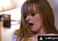 Lonely redhead finds herself melting under her caring bestie’s gentle hands