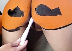 mother I'd like to fuck stepmom desires me to permeate her pumpkin on Halloween