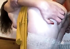 Greek hot ass Eftychia fucked in the asshole cum inside her