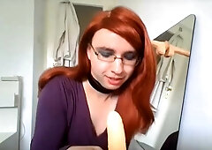 Redhead Cd surprised by two