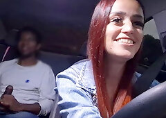 Passenger Shows His Dick to Naughty App Driver!