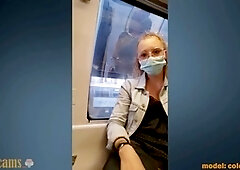 Train masturbation, exhibition, public