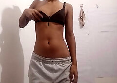 At home, Desigirl93 gets her rocks off with some solo fun