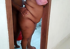 Tamil Aunty Washes Clothes In Bathroom When A Guy Comes & Gives Her Rough Sex - And Give Something Behind (-2)