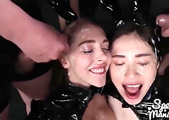 Sticky Bukkake Girls - Mary Popiense And Haruka Suzuno - Lucie Theodorova