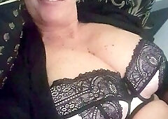 Hot brunette big boobs toying pink pussy