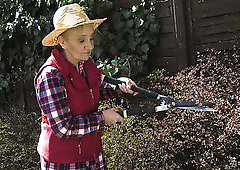 Mature wrinkled nympho Nanney gives her client a good ride on top