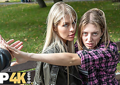 VIP4K. Hot and playful blonde Zlata Shine is cheating on her GF with a Big Boss