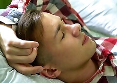 Adorable Rolf Olsen releases a thick load in his belly