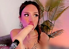 Deep and sensitive blowjob from a tattooed beauty