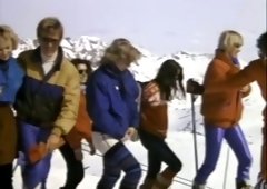 Gorgeous brunette cutie and her blonde milf friend