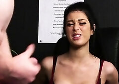 Sexy lingerie voyeur watching wanker