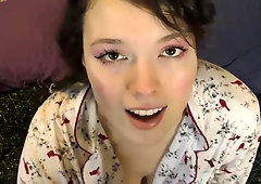 Pretty teen brunette with braids is good at sucking dicks andlikes to get fucked hard
