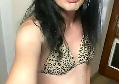 I’m waiting for you in a Leopard Bra