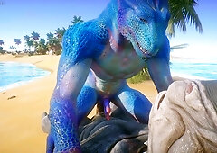 Homo Unshaved Porno Scalie gets porked by a phat Fur Covered