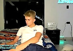 cute latino twink boy shows off his dick and small ass