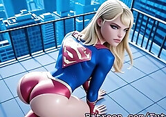 Futa Supergirl Kara Zor-El Masturbating.