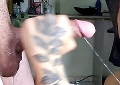 deepthroat POV oral-job with jizz flow o