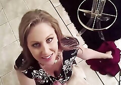 Julia Ann and her spouse returned home finding their babysitter Daisy Haze taking a shower. Julia Ann had a obscene plan in her kinky mind.