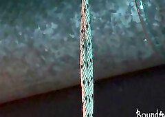 Bound boy released by his old master for a facial