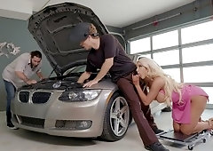 Nicolette Shea sucks cock and her husband is none the wiser