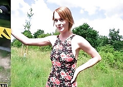 Fake Taxi Peeping Cabbie Bangs Slender Redhead Ariela Donovan