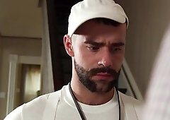 TheGayOffice.com: Hairy Teddy Torres loves big dick Beau Reed