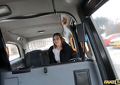 Faux cab - big arse in a thong with big Natural Tits