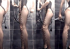 Crossdresser In Sexy Lingerie Had Enema & Multiple Cumshots With Anal Play