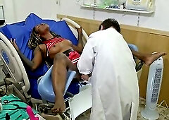 Lustful Black Cheerleader Xeinna Rose, gets fingered, eaten out and drilled as medical treatment for her masturbation tendencies, by Dr Nick Gaze.