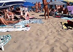 Whilst in Europe for his summer vacation a perv managed to catch those shows scenes at a stripped beach and delight with some actually gorgeous French