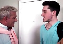 Older guy meets his new stepson and goes raw inside him
