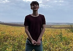 Hot Boy MASTURBATE OUTDOOR &#x2F; 23 Cm &#x2F; Huge DICK &#x2F; Sexy ABS &#x2F;  Boy &#x2F; Stud