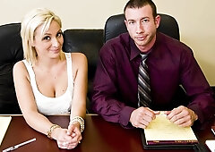 Curvy hotties Chanel Preston and Lexi Swallow fuck with a shared dick