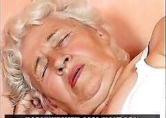 No dude would even think of riding this great grandmother. Therefore Roswitha amuses herself with her fuckmachine in her not quite rotten ancient grot