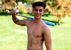 Shredded dude named Adrian jerking his stiff dick